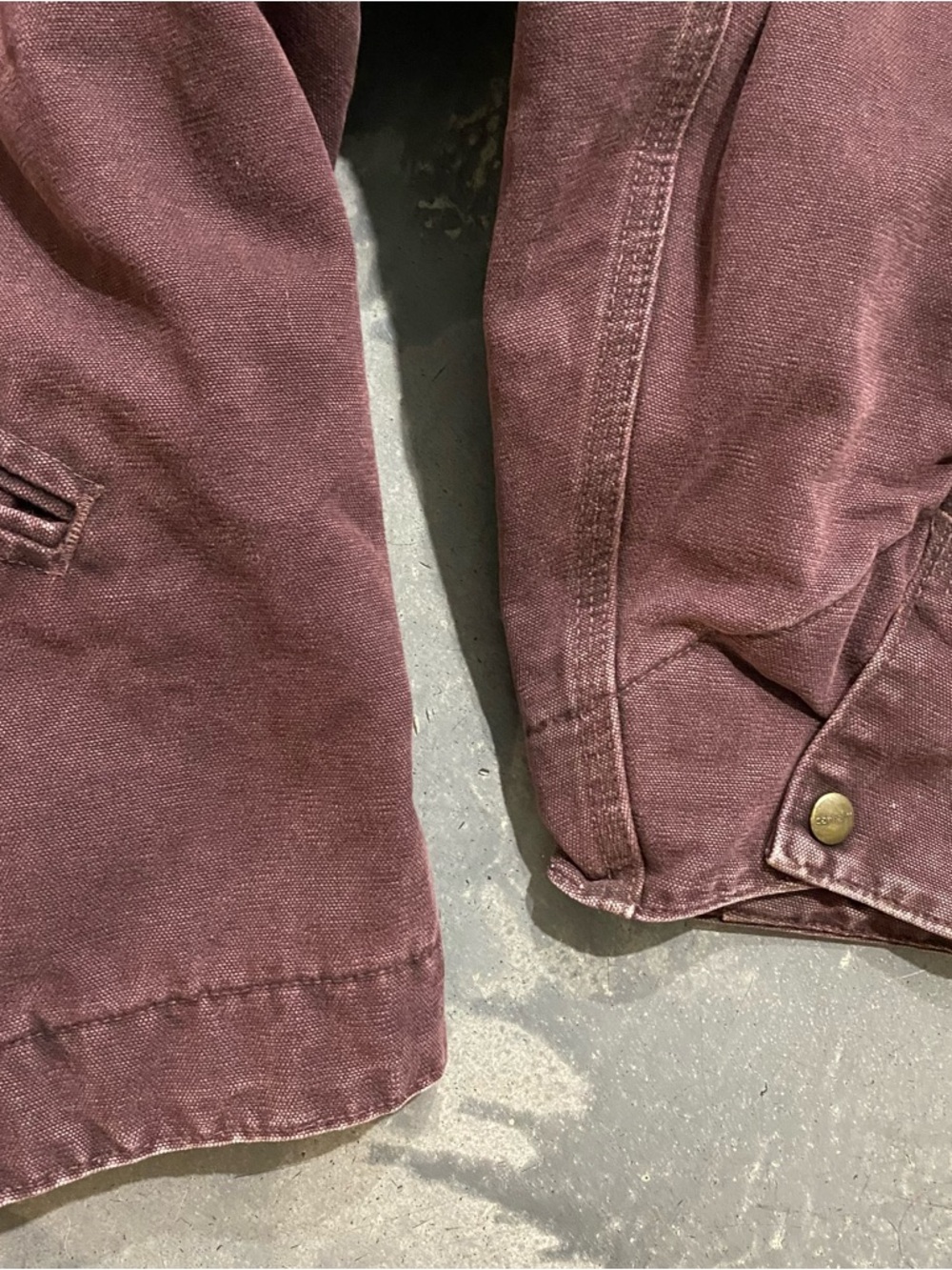 Carhartt Detroit Jacket Burgundy Boxy Sz XXL ( Like Sz XL) Mens - Picture 8 of 9